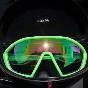 NEON GREEN SPS 08U PRADA SUNGLASSES